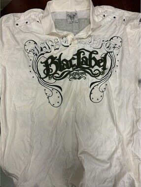 Blac Label Mens 4XL White ONLY UNDER DEATHS DO WE EMBRACE LIFE VALUE